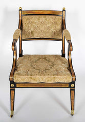 Pair of Regency Painted and Parcel Gilt Armchairs