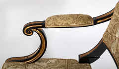 Pair of Regency Painted and Parcel Gilt Armchairs