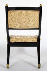 Pair of Regency Painted and Parcel Gilt Armchairs