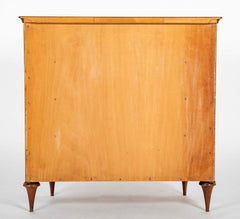 L. Jehan, France Four Drawer Chest with Matched Grain in Teak