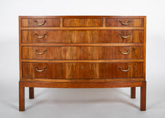 Walnut Three Over Three Drawer Commode