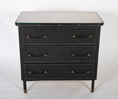 Leather Wrapped Chest of Drawers in The Style of Jacques Adnet