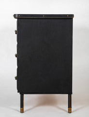 Leather Wrapped Chest of Drawers in The Style of Jacques Adnet