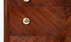 Pair of Mahogany & Brass Chests by Tommi Parzinger for Charak Modern