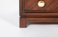 Pair of Mahogany & Brass Chests by Tommi Parzinger for Charak Modern