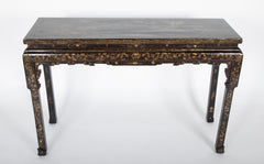 Chinese Black Lacquered Altar Table