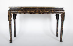 Chinese Black Lacquered Altar Table