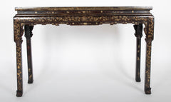 Chinese Black Lacquered Altar Table