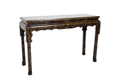 Chinese Black Lacquered Altar Table