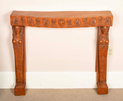 Pair of Egyptian Revival Terra Cotta Console Tables