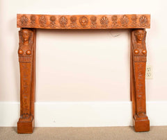 Pair of Egyptian Revival Terra Cotta Console Tables