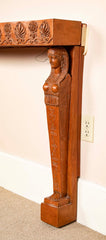 Pair of Egyptian Revival Terra Cotta Console Tables