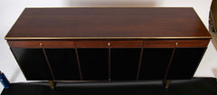 Paul McCobb for Calvin Furniture Three Drawer Mahogany Credenza