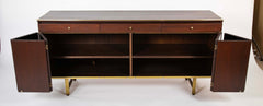 Paul McCobb for Calvin Furniture Three Drawer Mahogany Credenza