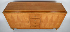 Sycamore Veneer Sideboard with Diamond Decor