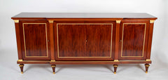 A French Mahogany & Speckled Mahogany Veneered  Sideboard by Maurice Rinck