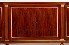 A French Mahogany & Speckled Mahogany Veneered  Sideboard by Maurice Rinck