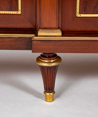 A French Mahogany & Speckled Mahogany Veneered  Sideboard by Maurice Rinck