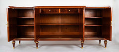 A French Mahogany & Speckled Mahogany Veneered  Sideboard by Maurice Rinck