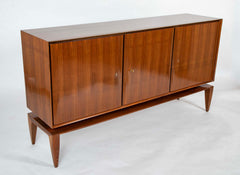 A Mid-Century Gio Ponti Walnut Three Door "Floating" Cabinet