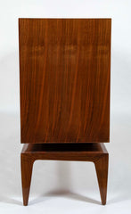 A Mid-Century Gio Ponti Walnut Three Door "Floating" Cabinet