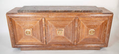 French Cerused Oak Three Door Architectural Sideboard