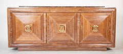 French Cerused Oak Three Door Architectural Sideboard