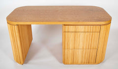 Karl Springer Style Pencil Reed Executive Desk