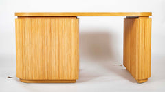 Karl Springer Style Pencil Reed Executive Desk