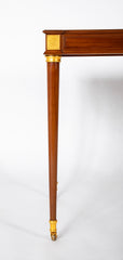 Mid Century Mahogany Table with Bronze Mounting in the Manner of Jansen