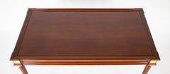 Mid Century Mahogany Table with Bronze Mounting in the Manner of Jansen