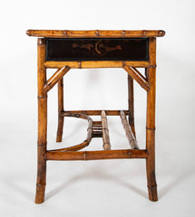 Late 19th Century English Bamboo and Japanned Lacquer Desk