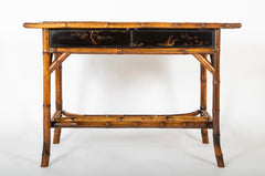 Late 19th Century English Bamboo and Japanned Lacquer Desk