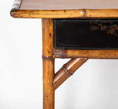 Late 19th Century English Bamboo and Japanned Lacquer Desk