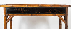 Late 19th Century English Bamboo and Japanned Lacquer Desk