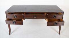 Paolo Buffa Five Drawer Desk In Grissinato Wood