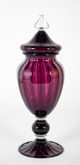 Steuben Amethyst Glass Covered Jar by Fredrick Carder