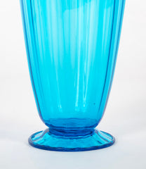 Steuben Art Glass Celeste Blue Vase