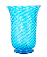 1930's Steuben Blue Swirl Glass Vase