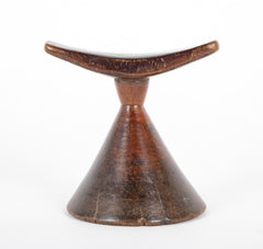 African Carved Wood Headrest