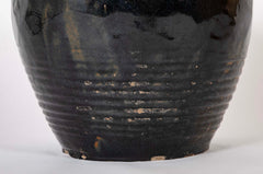 A Chinese Henan Dark Glaze Lidded Jar