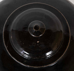 A Chinese Henan Dark Glaze Lidded Jar