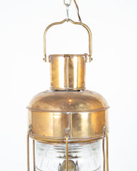 A Japanese Ship's Brass Anchor Lantern