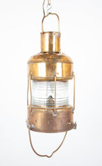 A Japanese Ship's Brass Anchor Lantern