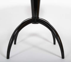 Round Black Lacquer Games Table