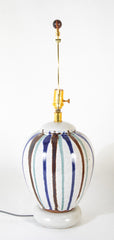 Multicolored Japanese Shigaraki Vase now a Lamp