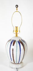 Multicolored Japanese Shigaraki Vase now a Lamp