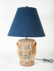 Poughkeepsie, NY Stoneware Salt Glazed Jar now a Lamp