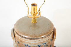 Poughkeepsie, NY Stoneware Salt Glazed Jar now a Lamp