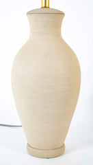 Kahler Unglazed Baluster Form Beige Ceramic Vase as Lamp